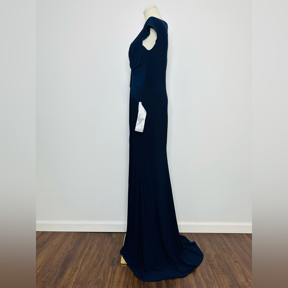 Mac Duggal V-Neck Jersey Gown - Picture 5 of 11